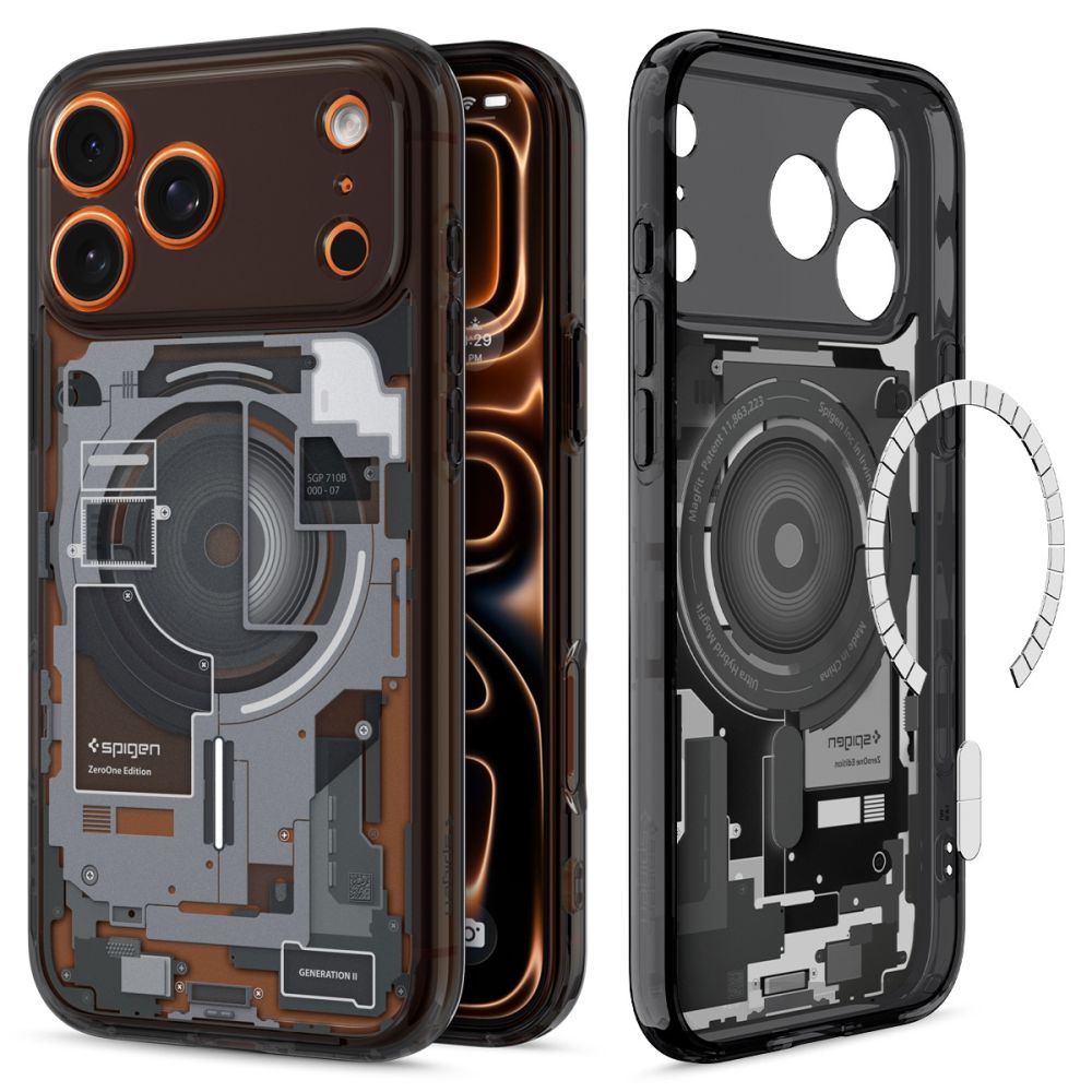 Spigen Ultra Hybrid MagSafe Case til iPhone 17 Pro Zero One - sort