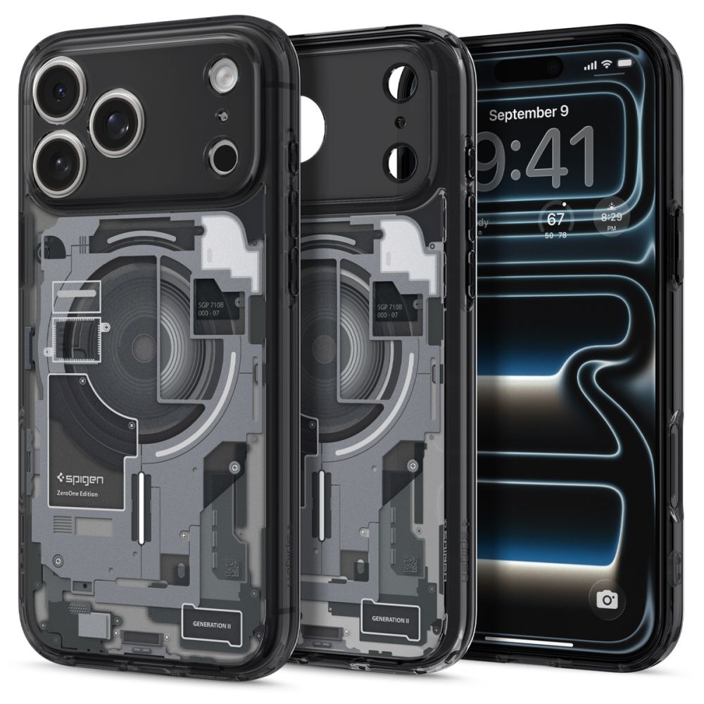 Spigen Ultra Hybrid MagSafe Case til iPhone 17 Pro Zero One - sort