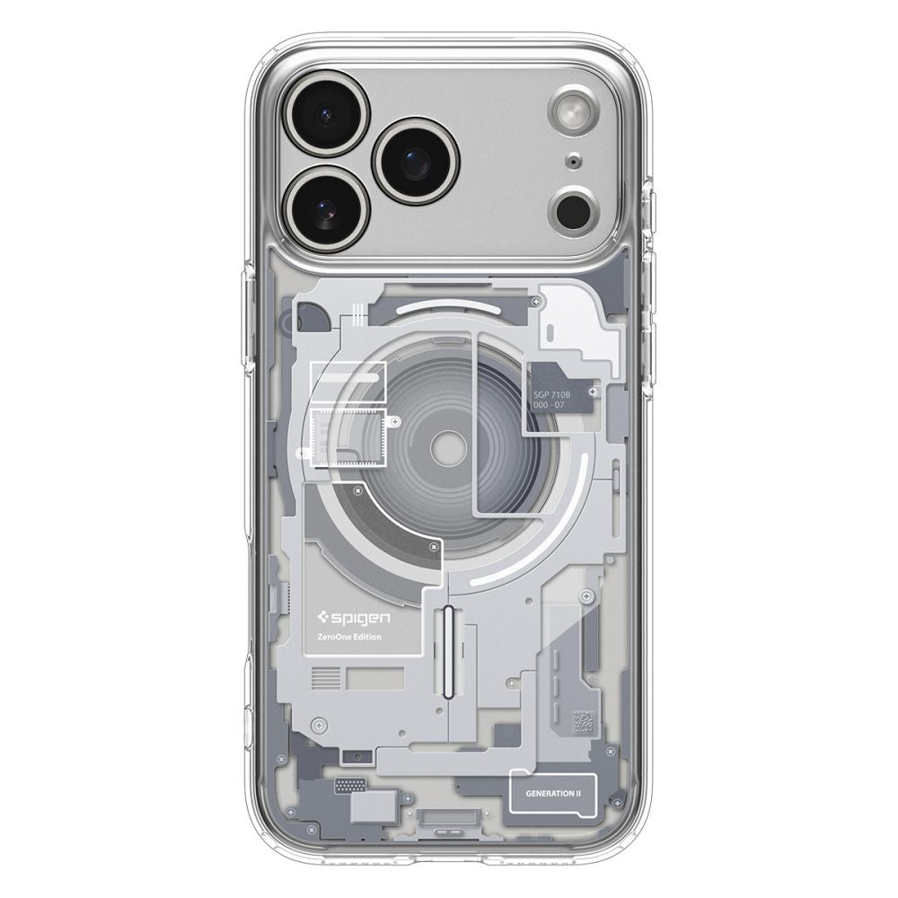 Spigen Ultra Hybrid MagSafe Case til iPhone 17 Pro Zero One - hvid