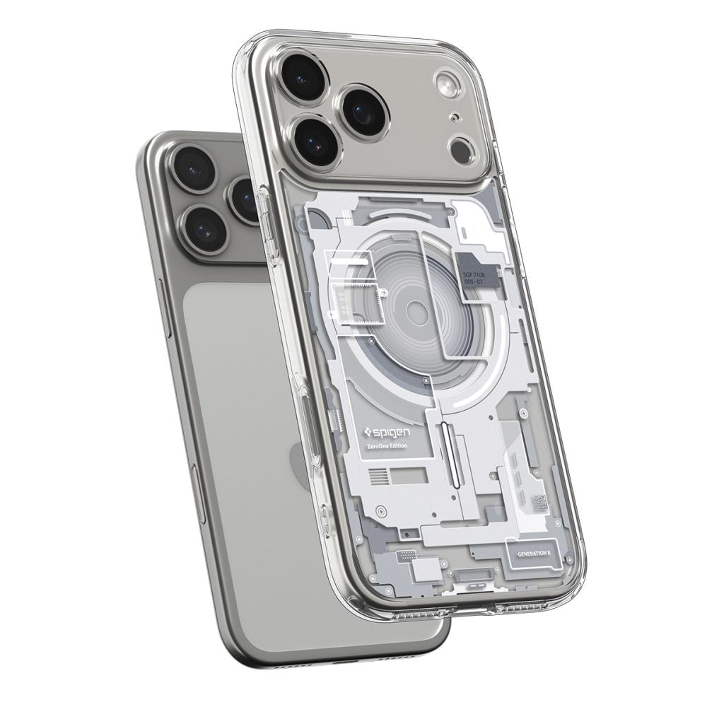 Spigen Ultra Hybrid MagSafe Case til iPhone 17 Pro Zero One - hvid