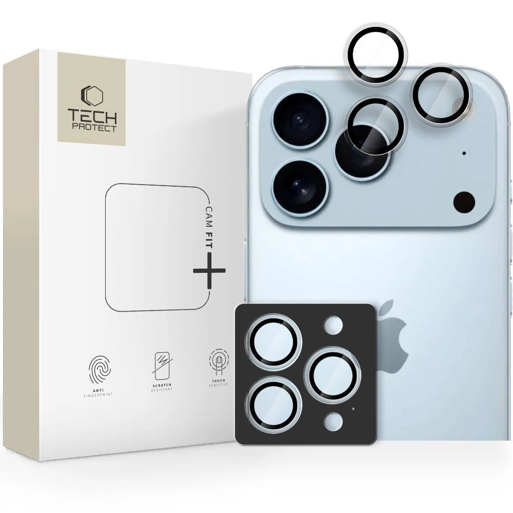 Tech-Protect Camring Fit+ Camera Cover til iPhone 14 Pro / Max / 15 Pro / Max / 16 Pro / Max / 17 Pro / Max - Klar