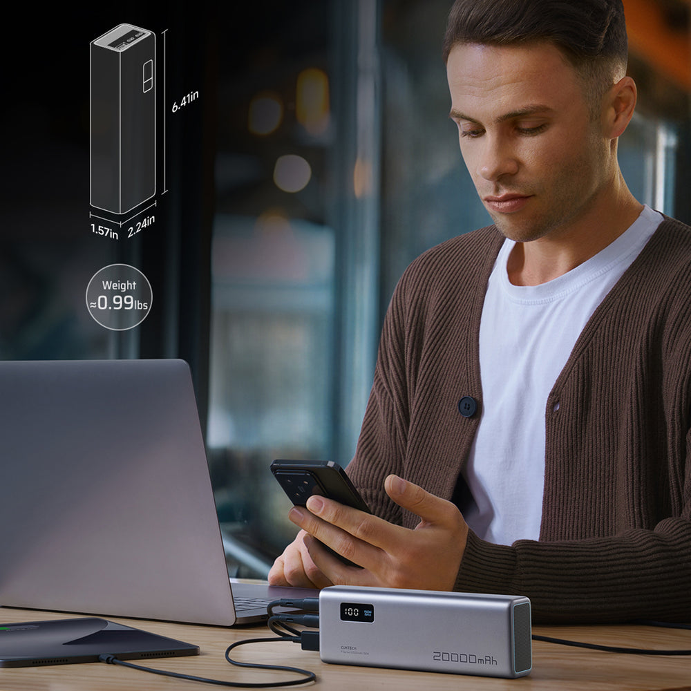 Cuktech P+Series No. 15 Powerbank 150W 20000mAh - Gray