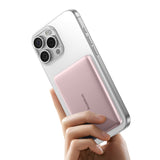 Baseus PicoGo AM41 5000mAh 20W Ultra-Slim Power Bank MagSafe Kompatibel med Baseus Simple USB-C 60W 30cm Kabel - Pink
