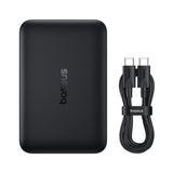 Baseus EnerFill FM11 Ultra-Mini 10000mAh 22.5W MagSafe Kompatibel Power Bank med Baseus Simple USB-C 20V/3A 30cm Kabel - sort