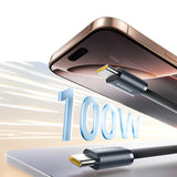 Baseus Dynamic 4 Pro Fast USB-C-kabel - USB-C 100W 1m - sort