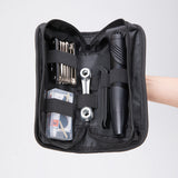 Wozinsky WMZ-01N værktøjssæt, 16-i-1 cykel multitool, pumpe, skiftnøgler, indre rør kit - sort