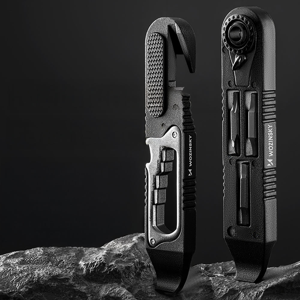 Wozinsky WZK-L2 14-in-1 Bicycle Tool Set, Multitool, Allen Keys, Tire Lever - Black