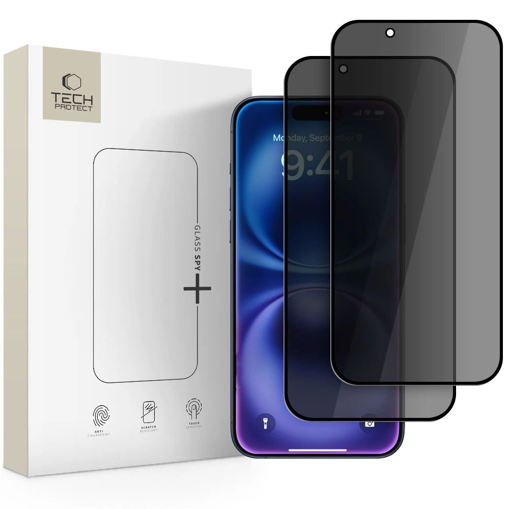 Tech-Protect Glass Spy+ 2-pack privatlivsglas til iPhone 17 Air