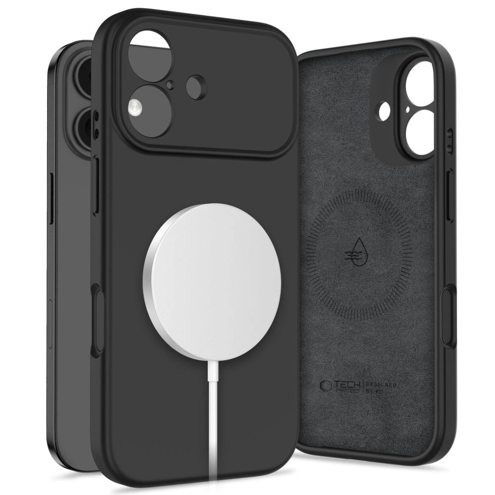 Tech-Protect Silicone MagSafe Case til iPhone 17 - sort
