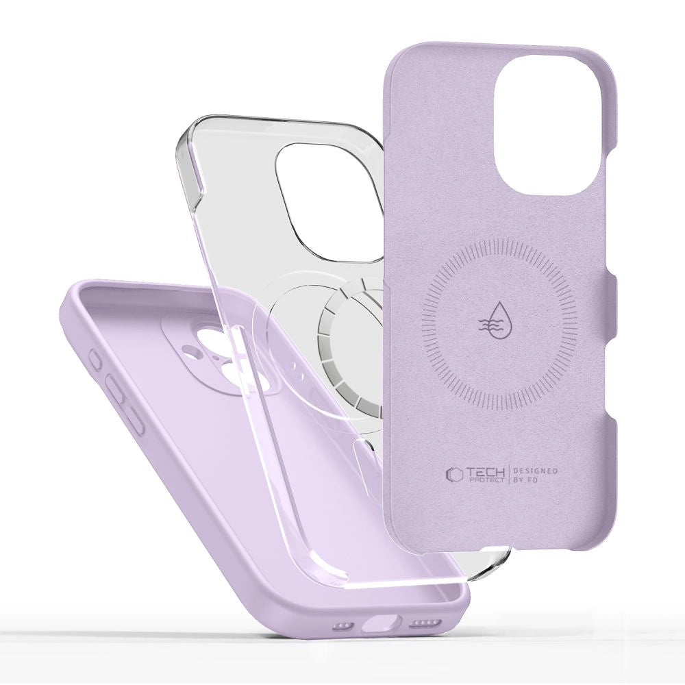 Tech-Protect Silicone MagSafe Case til iPhone 17 - lilla