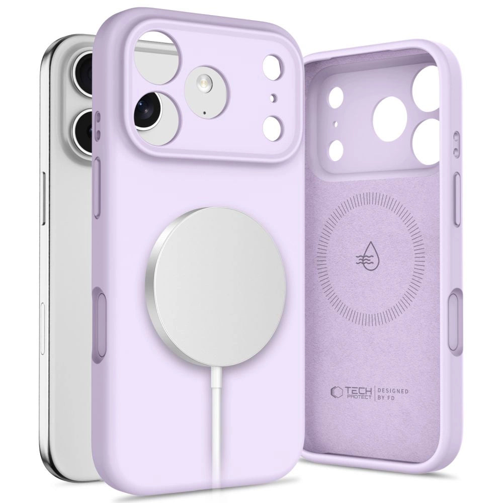 Tech-Protect Silicone MagSafe Case til iPhone 17 Pro - lilla