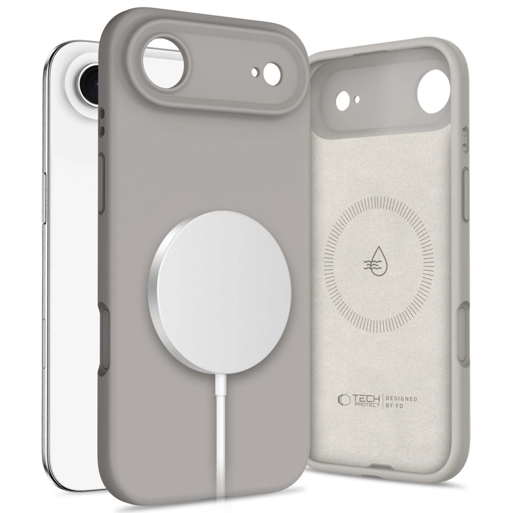 Tech-Protect Silicone MagSafe Case til iPhone 17 Air - Grå