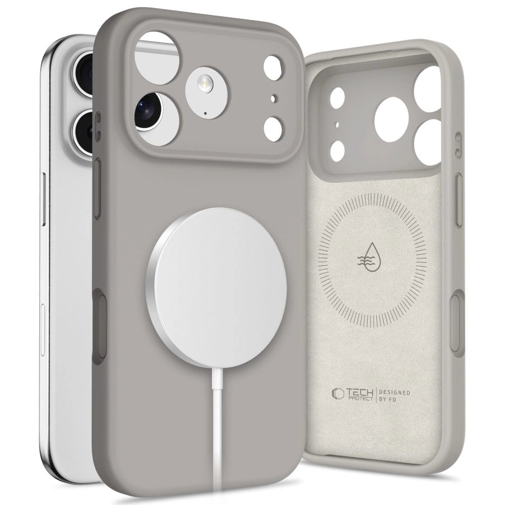 Tech-Protect Silicone MagSafe Case til iPhone 17 Pro - Grå