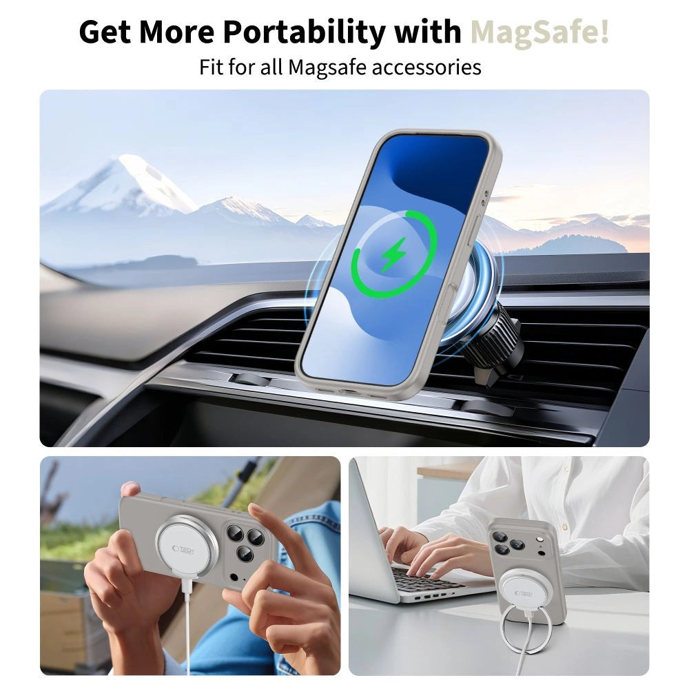 Tech-Protect Silicone MagSafe Case til iPhone 17 Pro - Grå