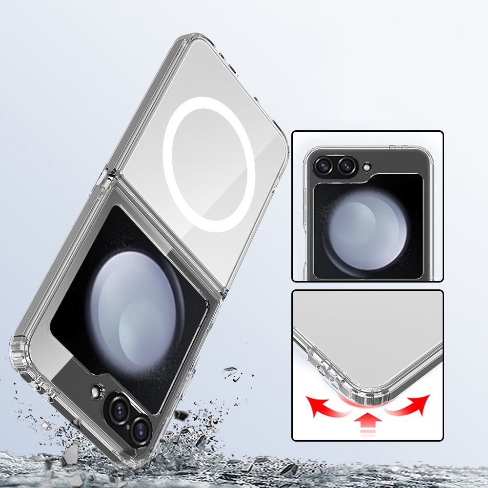 Tech-Protect FlexAir Hybrid MagSafe Case til Samsung Galaxy Z Flip 6 / 7 FE - Gennemsigtig