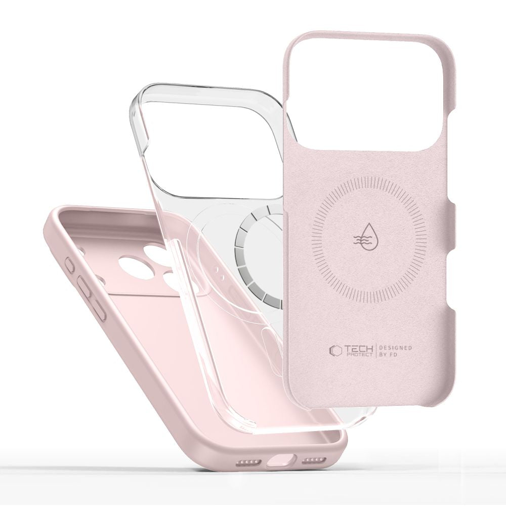 Tech-Protect Silicone MagSafe Case til iPhone 17 Pro Max - Pink