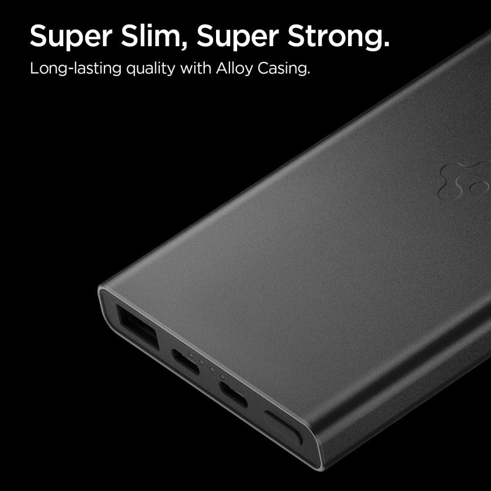 Spigen Essential EA2210 Power Bank 10000 mAh 22.5W - sort
