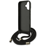Guess 4G Big Logo Cord Stap Crossbody Case til iPhone 17 - sort