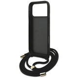 Guess 4G Big Logo Cord Stap Crossbody Case til iPhone 17 Pro Max - Brunt
