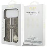 Guess 4G Printed Stripes MagSafe case for iPhone 17 Pro Max - brown