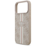 Guess 4G Printed Stripes MagSafe case for iPhone 17 Pro Max - pink
