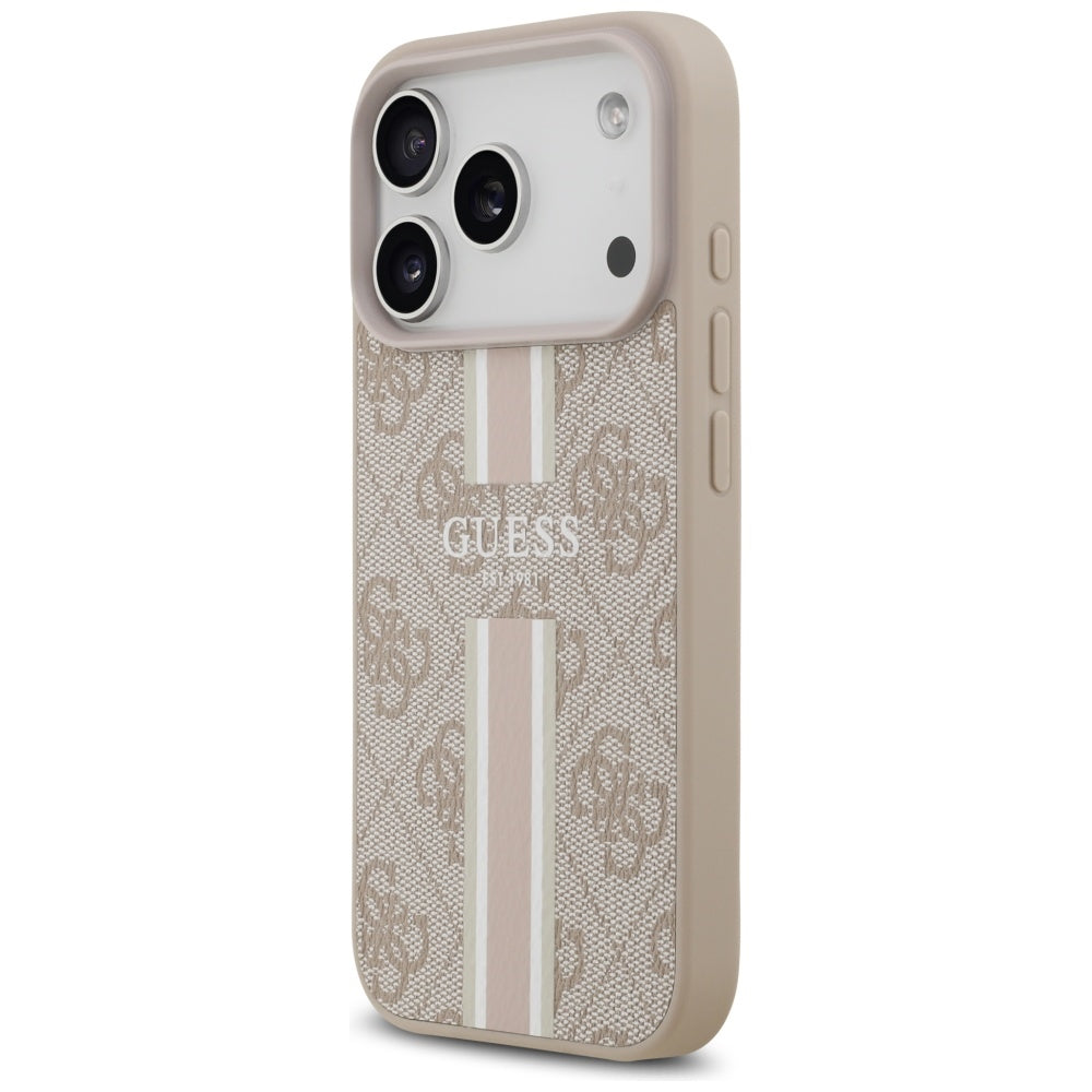 Guess 4G Printed Stripes MagSafe Case for iPhone 17 Pro - Pink