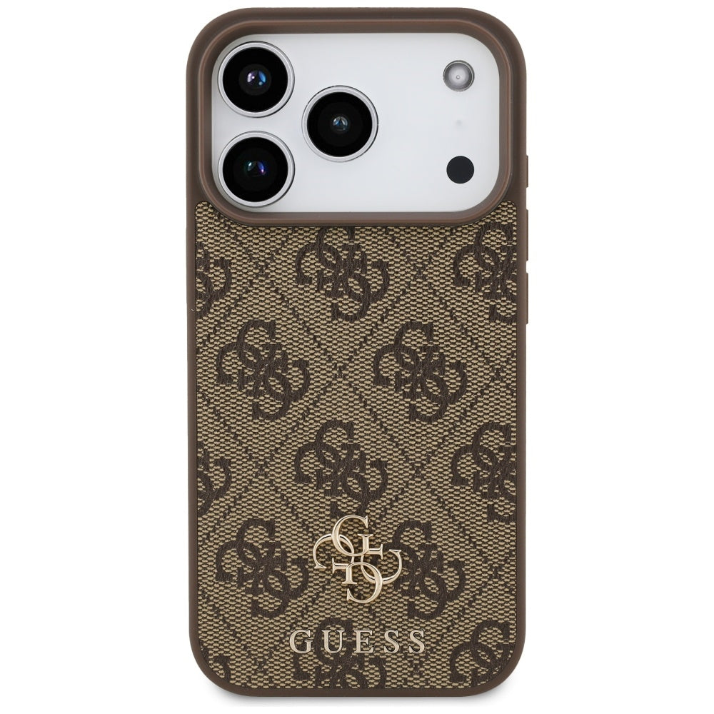Guess 4G Small Classic Logo MagSafe case for iPhone 17 Pro - brown