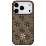 Guess 4G Small Classic Logo MagSafe case for iPhone 17 Pro - brown