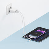 Cuktech A19 30W USB-A + USB-C Wall Charger - White