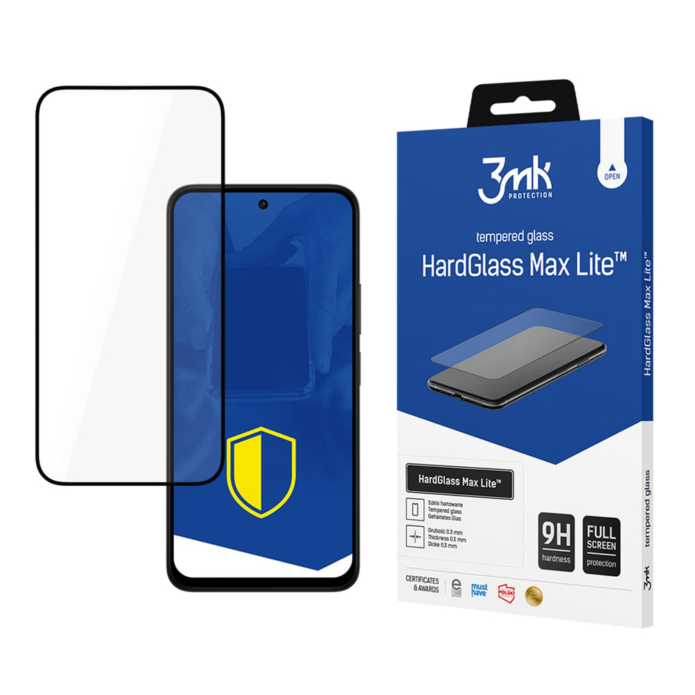 3mk HardGlass Max Lite sort tempereret glas til Xiaomi Redmi 15 5G