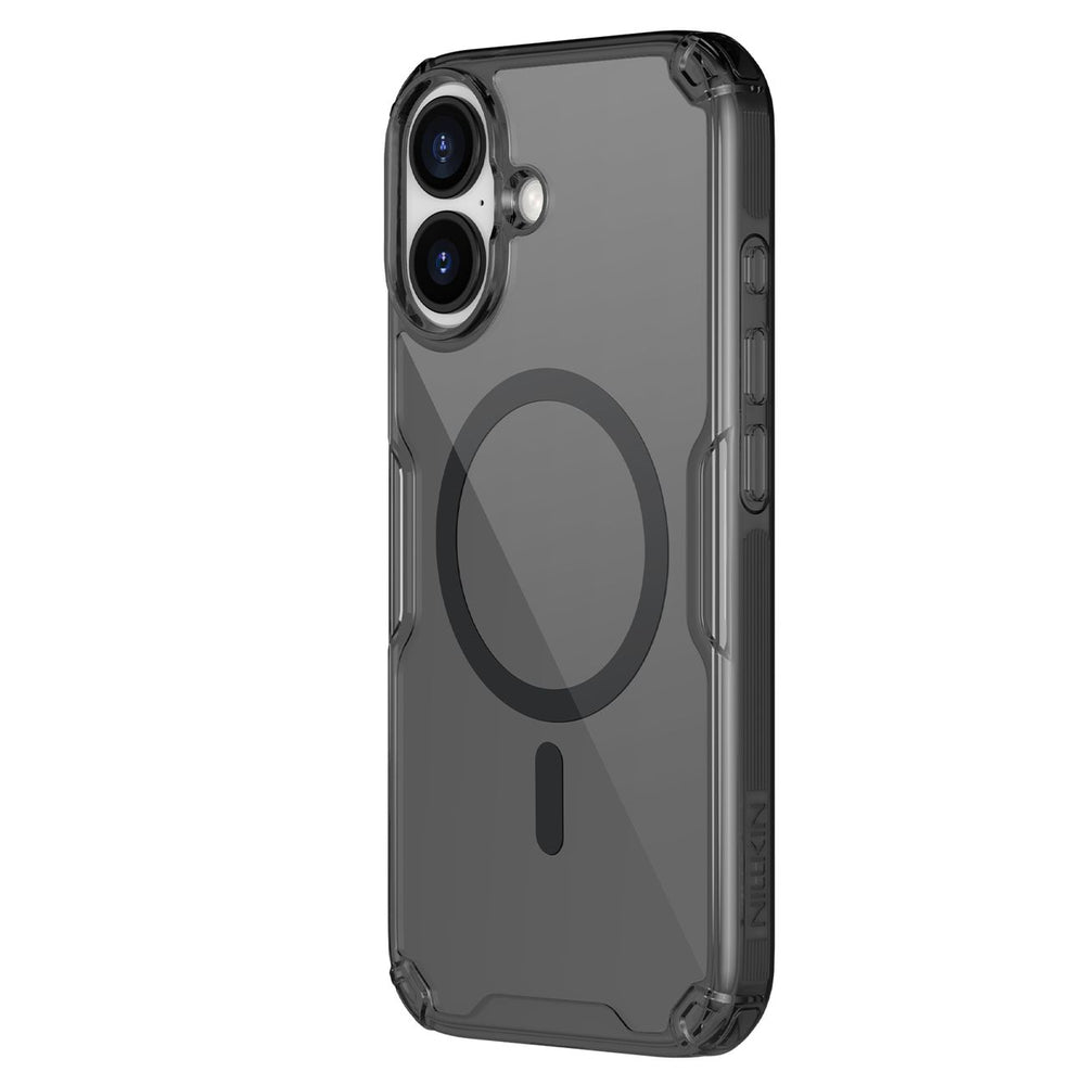 Nillkin Nature TPU Pro Magnetisk Case Kompatibel med MagSafe til iPhone 17 Pro - Gennemskinnelig sort