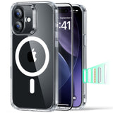 ESR Classic Hybrid MagSafe + tempereret glas sæt til iPhone 17 - Clear