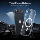 ESR Classic Hybrid MagSafe + tempereret glas sæt til iPhone 17 Air - Clear