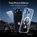 ESR Classic Hybrid MagSafe + tempereret glas sæt til iPhone 17 Pro - Clear