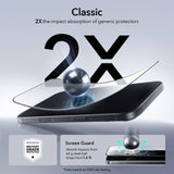ESR UltraFit Hæmt glas 2-pakke til iPhone 16 Pro / 17 - gennemsigtigt
