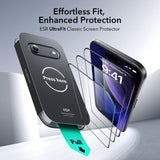 ESR UltraFit tempereret glas 2-pakke til iPhone 17 Air - gennemsigtig