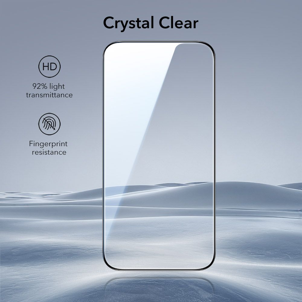 ESR UltraFit Temperet Glas 2-pakke til iPhone 17 Pro Max - gennemsigtigt