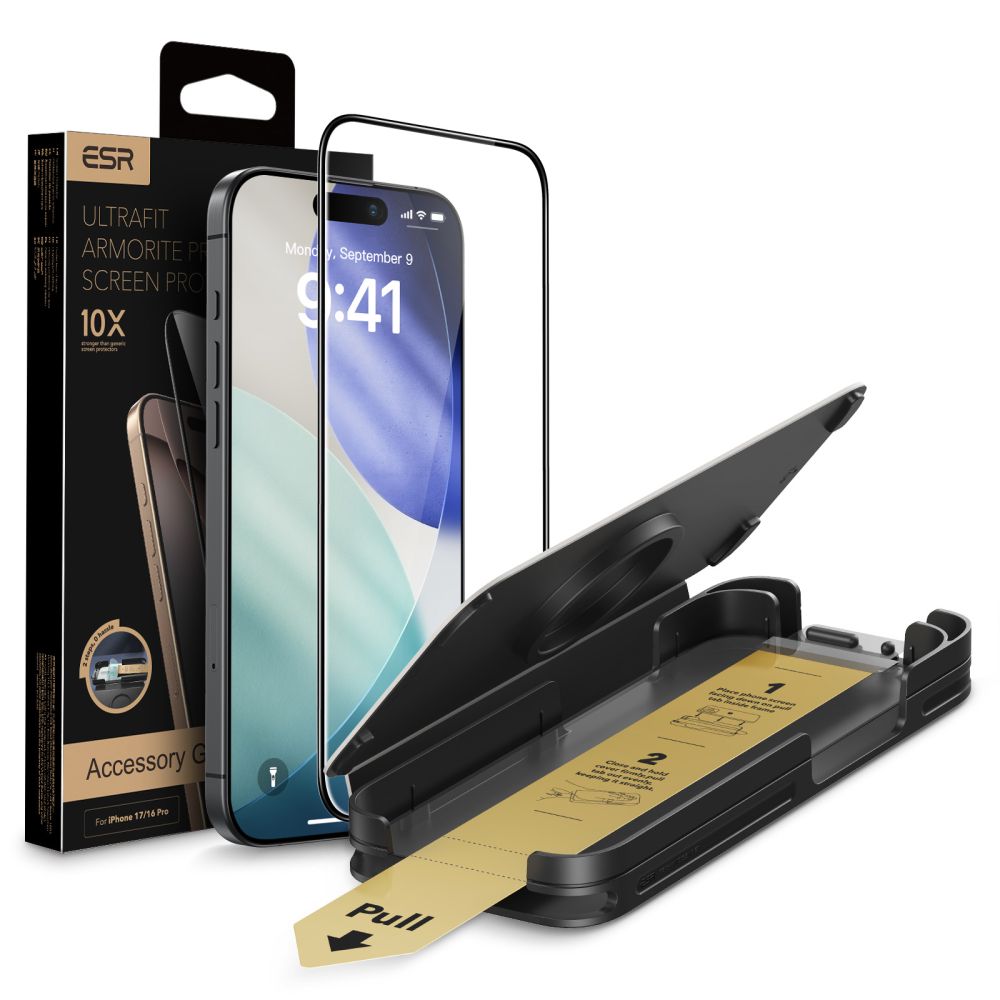 ESR UltraFit Armorite Pro hærdet glas til iPhone 17 Pro - Clear