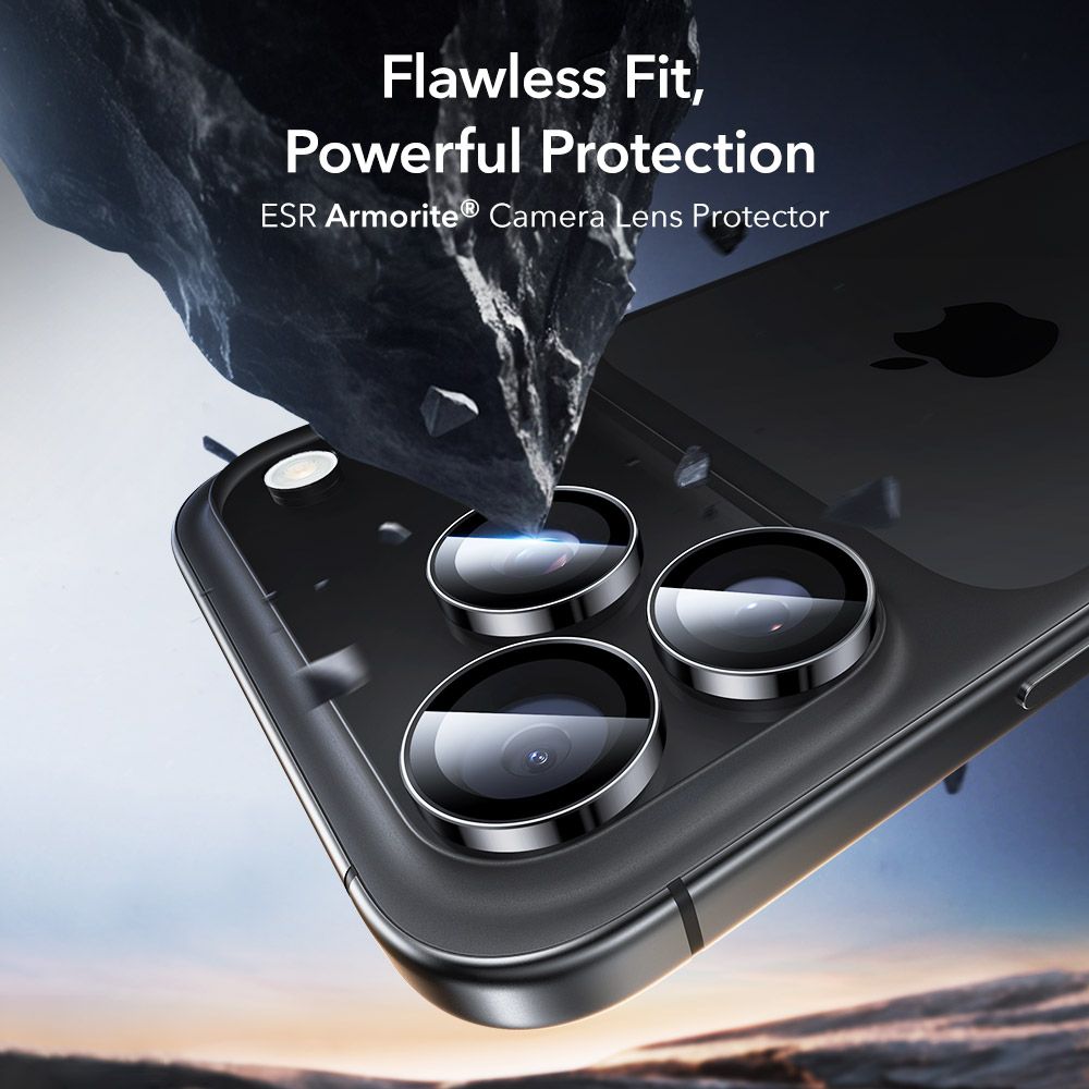 ESR Armorite Kamerabeskytter til iPhone 14 Pro / Pro Max / 15 Pro / Pro Max / 16 Pro / Pro Max / 17 Pro / Pro Max - sort
