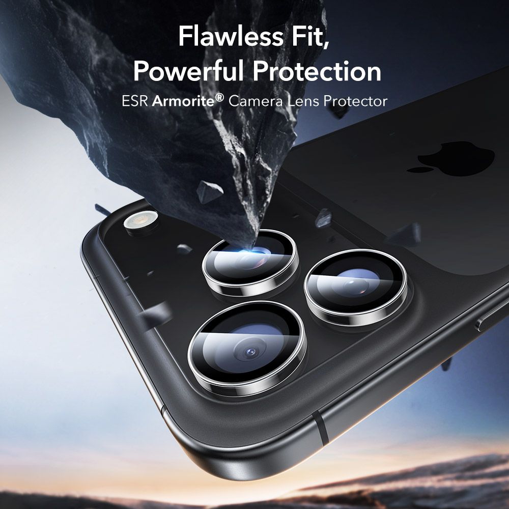 ESR Armorite Kamerabeskytter til iPhone 14 Pro / Pro Max / 15 Pro / Pro Max / 16 Pro / Pro Max / 17 Pro / Pro Max - Klar