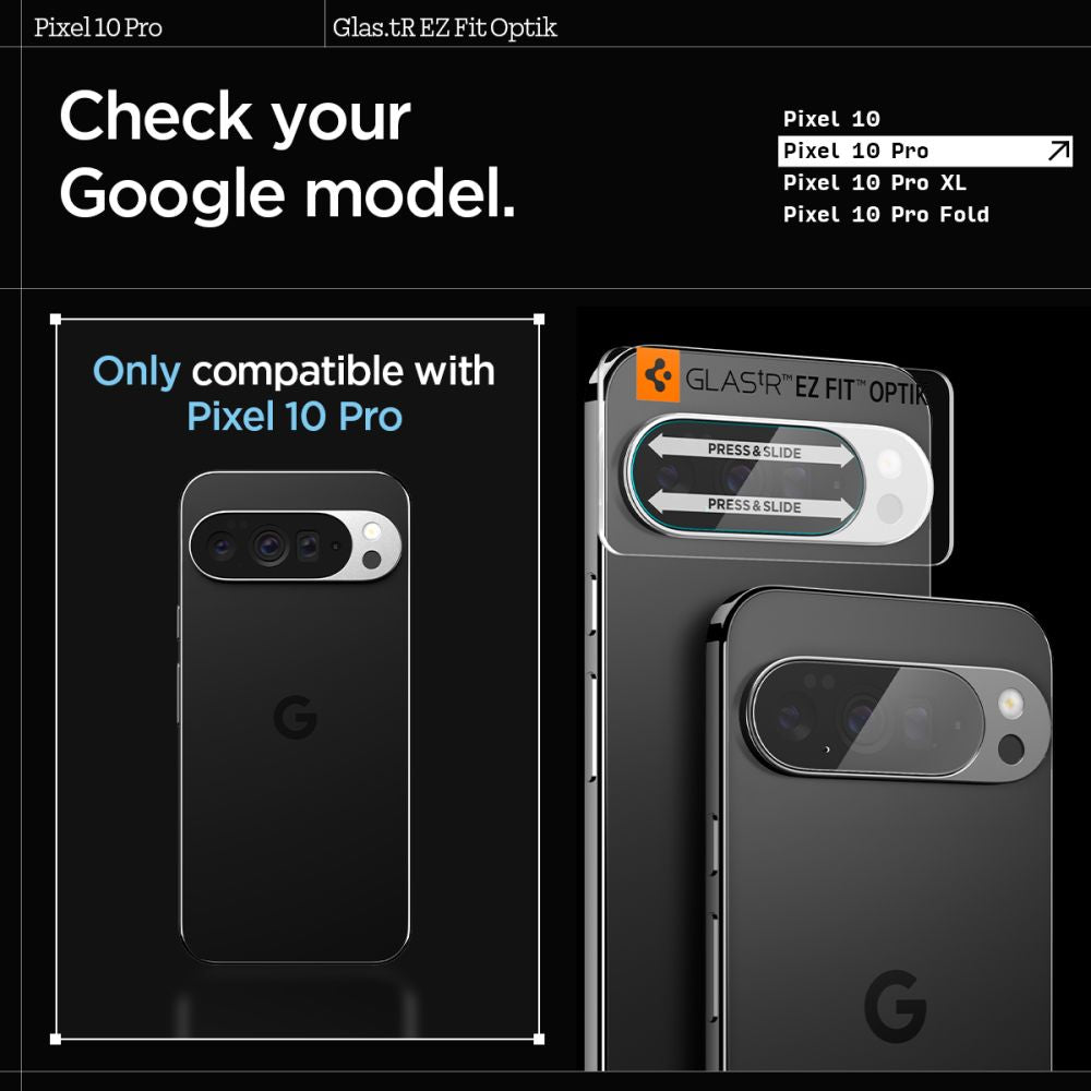 Spigen Optik Glas.tR Camera Cover 2-pakke til Google Pixel 10 Pro