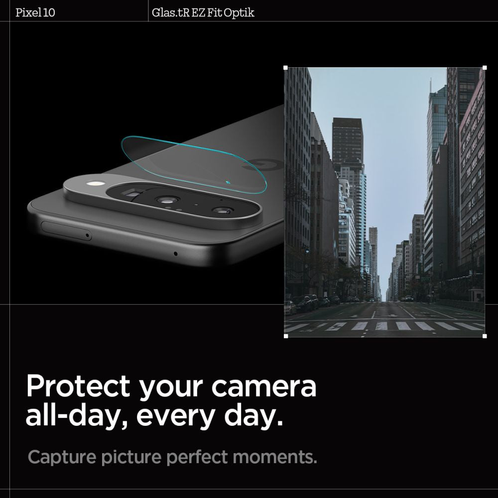Spigen Optik Glas.tR Camera Protector 2-pack til Google Pixel 10 - Gennemsigtig