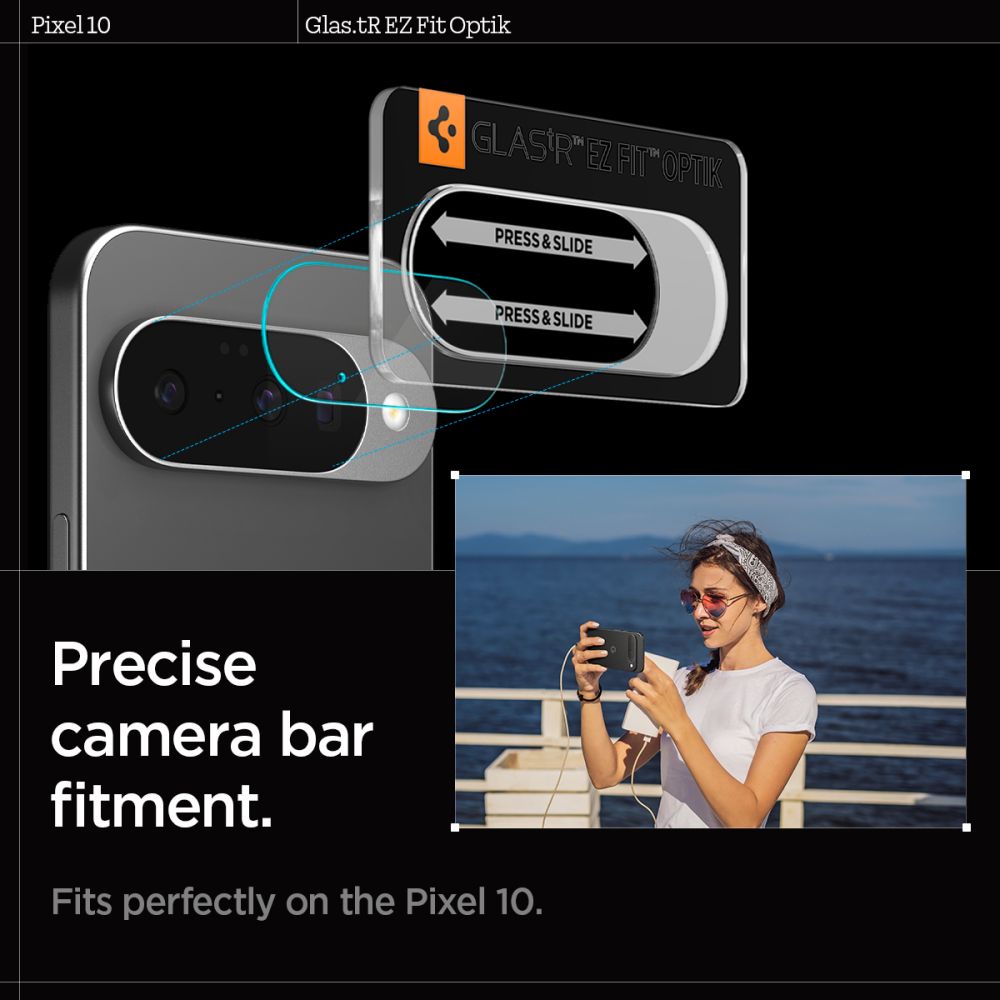 Spigen Optik Glas.tR Camera Protector 2-pack til Google Pixel 10 - Gennemsigtig