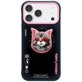 Nimmy Briller Cool Cat MagSafe Case til iPhone 17 Pro - sort og pink