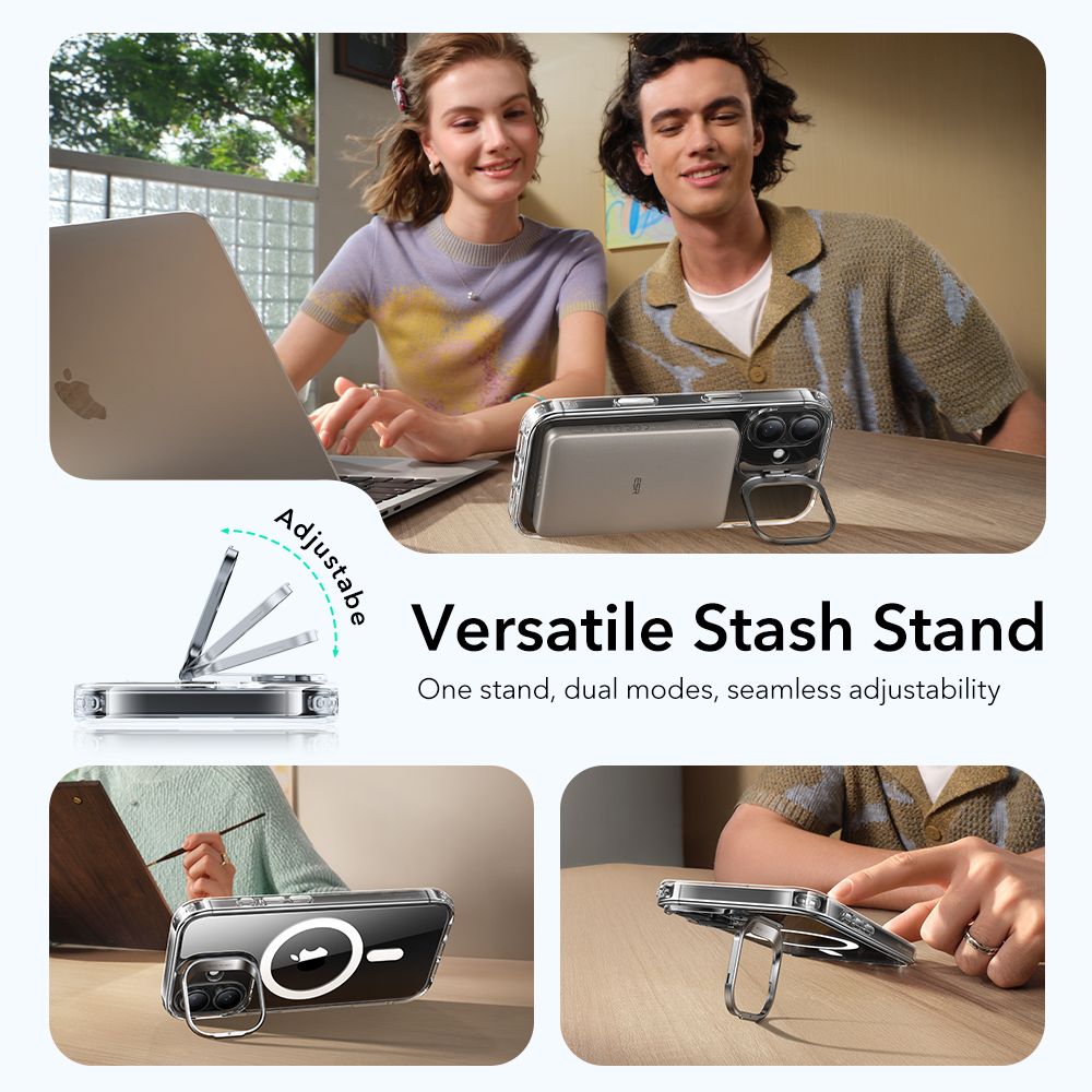 ESR Classic Hybrid Kickstand MagSafe Case til iPhone 17 - Klar