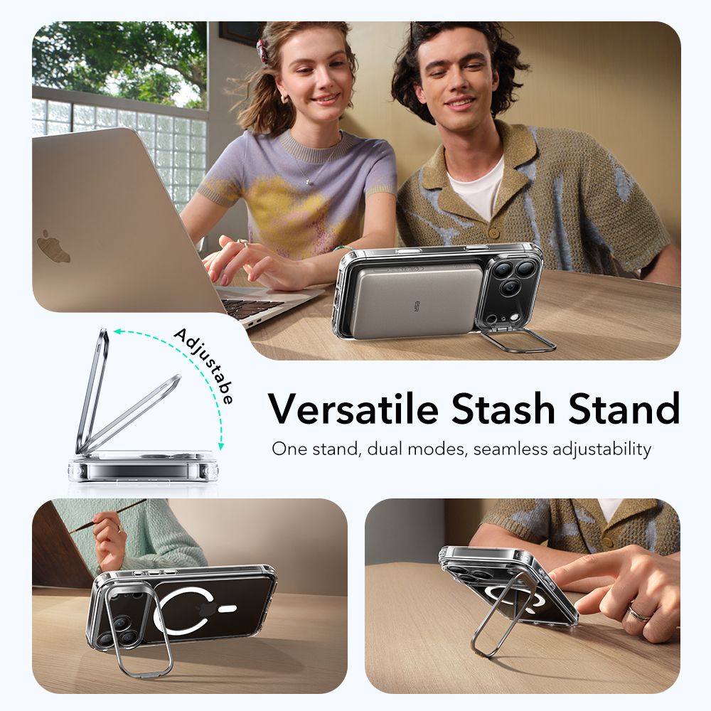 ESR Classic Hybrid Kickstand MagSafe Case til iPhone 17 Pro Max - klar