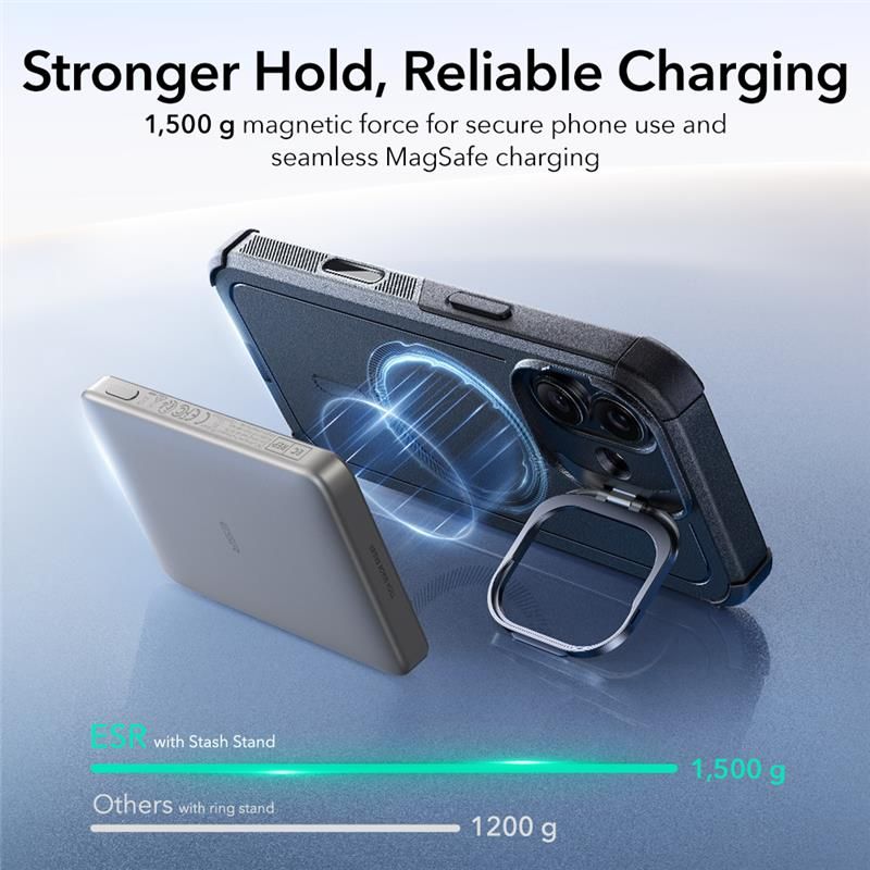 ESR Cyber Kickstand MagSafe Case til iPhone 17 - sort