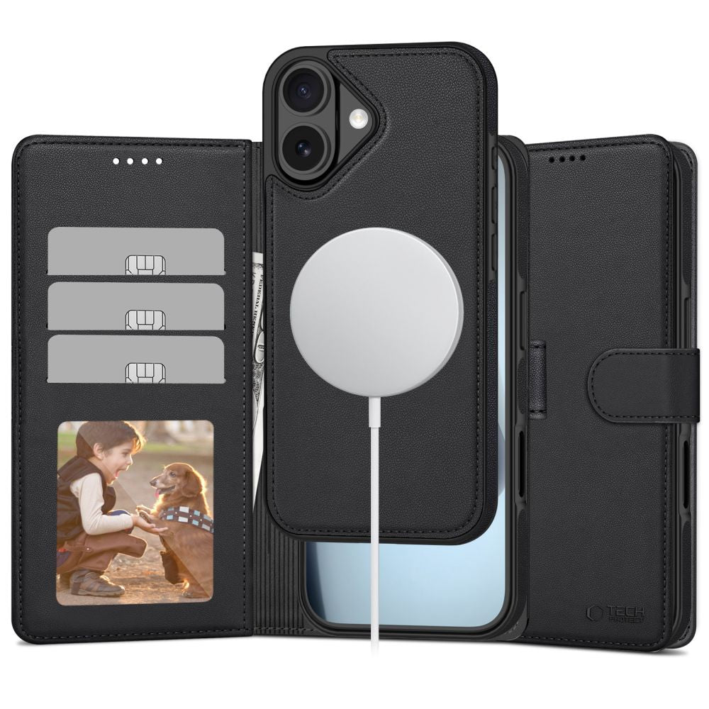 Tech-Protect Wallet MagSafe Case til iPhone 17 - Matte sort