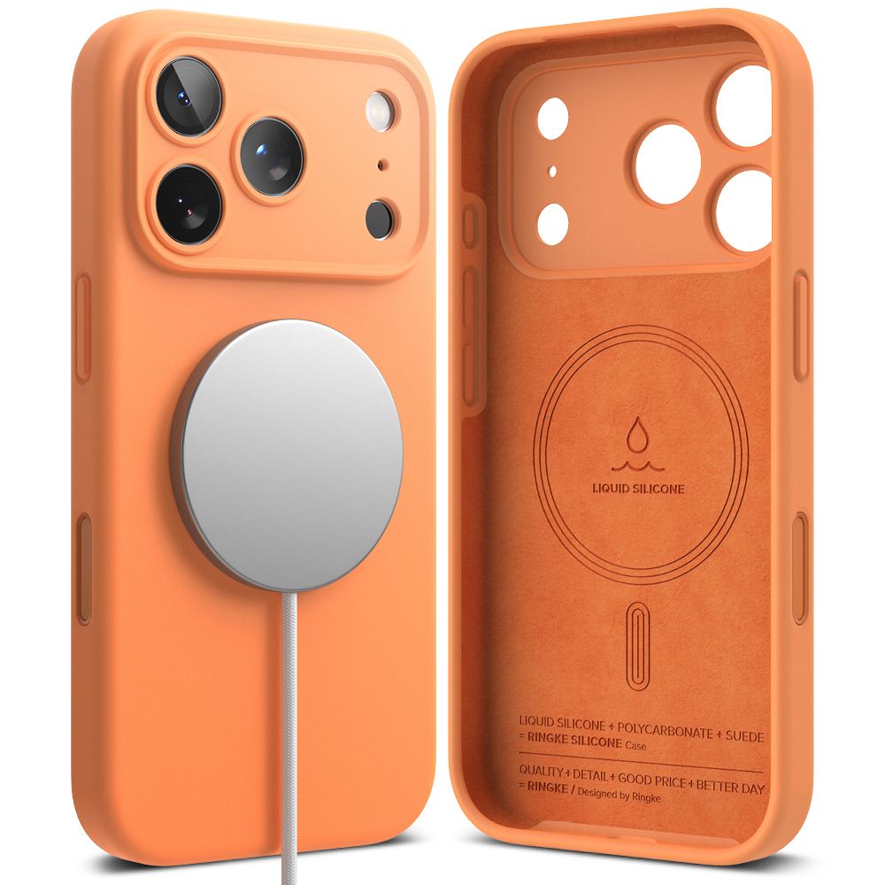 Ringke Silicone Magnetic MagSafe Case til iPhone 17 Pro Max - Orange
