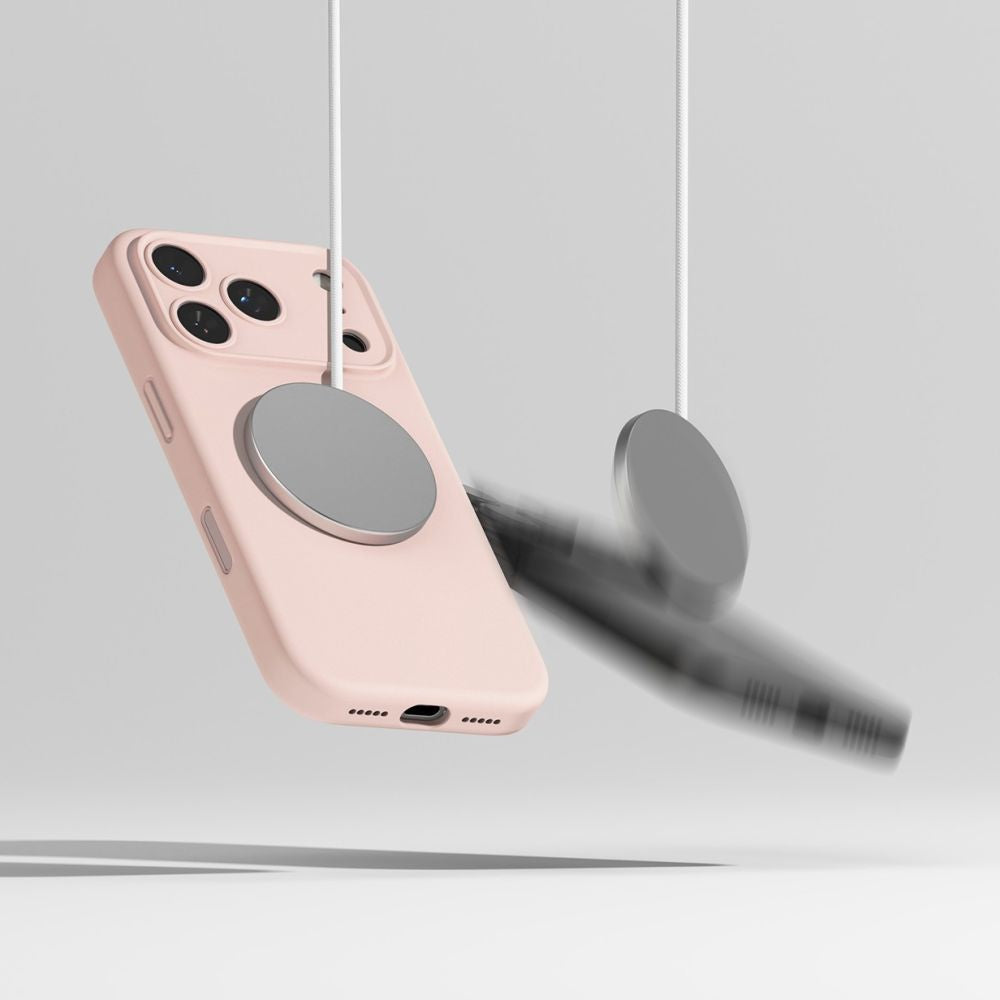 Ringke Silicone Magnetic MagSafe Case til iPhone 17 Pro - Pink
